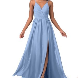 Azazie Gracie Dusty Blue Bridesmaid dress